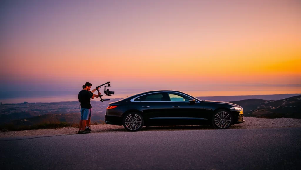 Video Car Shoots in sunset